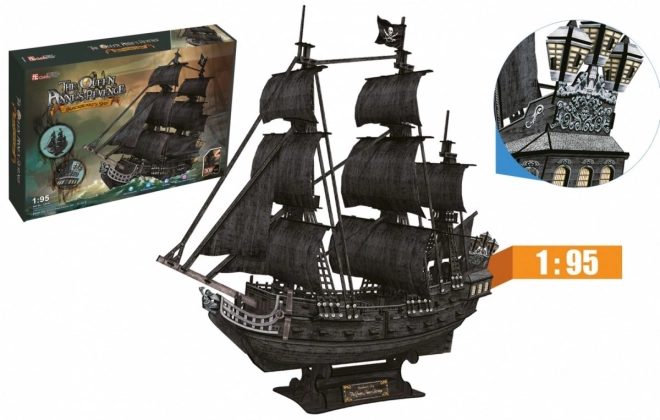 3D sestavljanka Jadrnica Queen Anne's Revenge od CubicFun