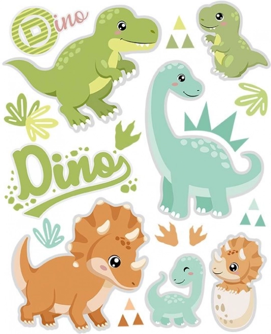 Nalepke za prenašanje z likalnikom dinosavri – mali list