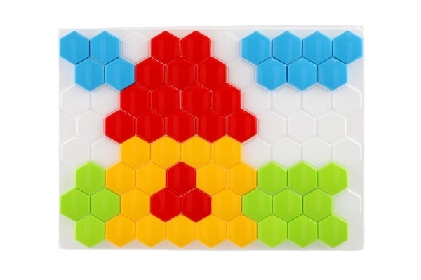 Mozaik klobuček 4cm za najmlajše gladek 80 kosov v škatli 45x34x4cm 12m+