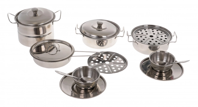 Set kovinskih loncev + dodatki - 23 kosi