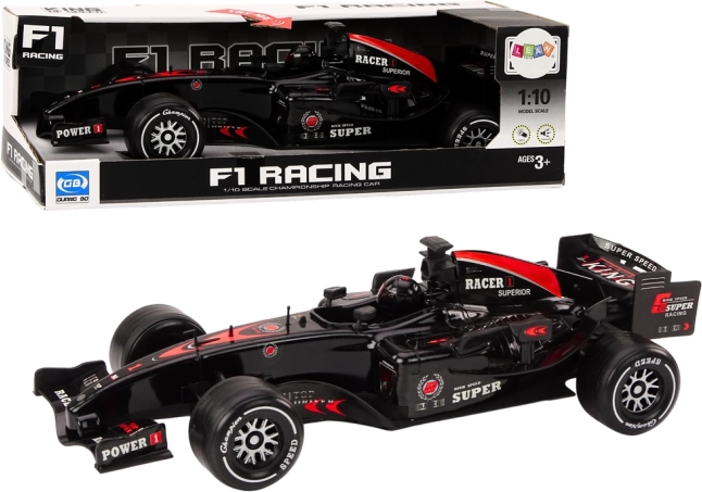 Dirkalni avto F1 z navijalnim pogonom 1:10, črn z zvoki