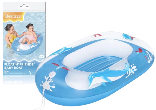 Ponton Modri Delfin 102x69 cm BESTWAY