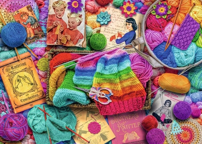 Ravensburger puzzle Vintage pletenje in kvačkanje 1000 koščkov