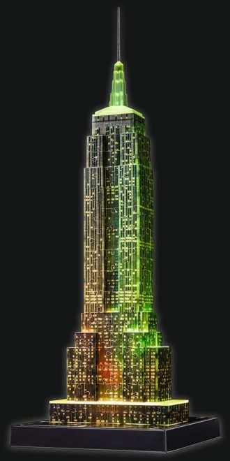 RAVENSBURGER Siječa 3D sestavljanka Nočna izdaja Empire State Building 216 kosov