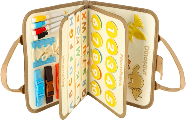 Montessori čutna kovček z dinozavri