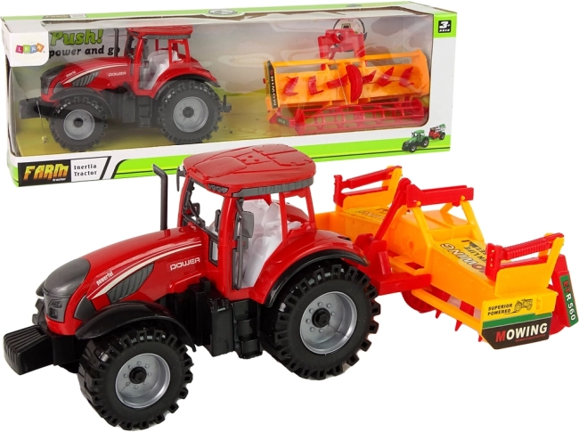 Traktor s kultivatorjem s vztrajnostnim pogonom – rdeč