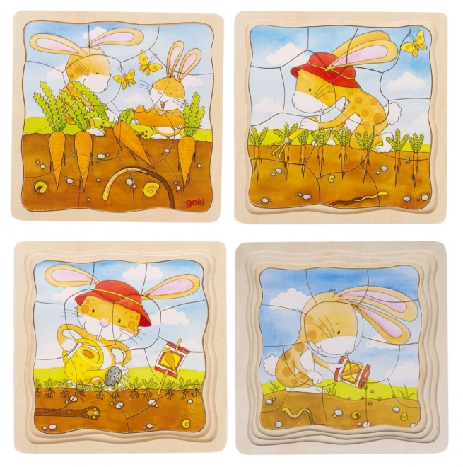 Plastene puzzle Zajec in korenček
