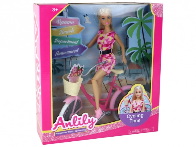 Anlily Lutka Biker Pink Set