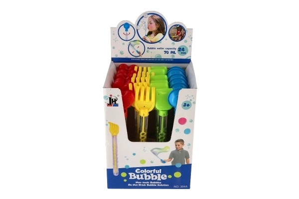 Mehurčki 70ml cevka 28cm z orodji za pesek plastika 4 vrste