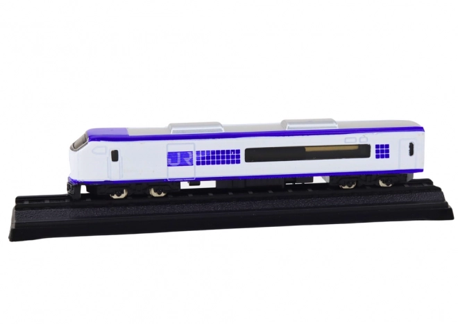Zbirateljski vlakec 1:48 kovinski belomodri