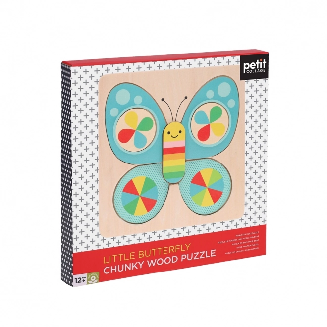 Petit Collage Lesene puzzle Metulj
