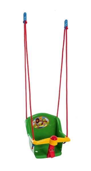 Baby gugalnica s piščalko plast zelena nosilnost 20kg 35x34x35cm