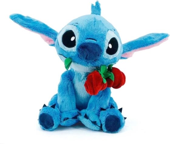 Maskota Disney Stitch z rožo 25 cm