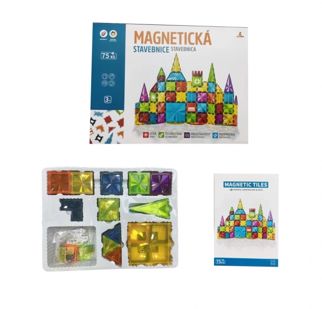 Magnetni gradbeni set za otroke - 75 kosov