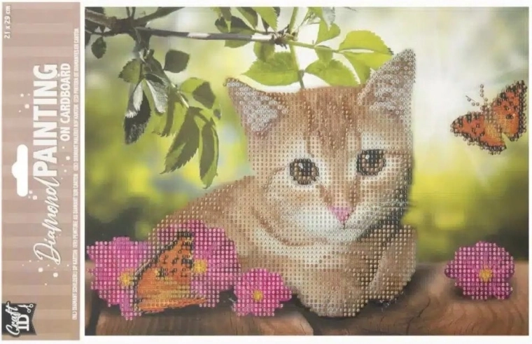 Diamantno slikanje na deski Mucek 29 × 21 cm