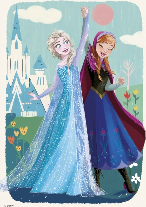 Uganka Ledeno kraljestvo: Anna in Elsa 2x77 kosov
