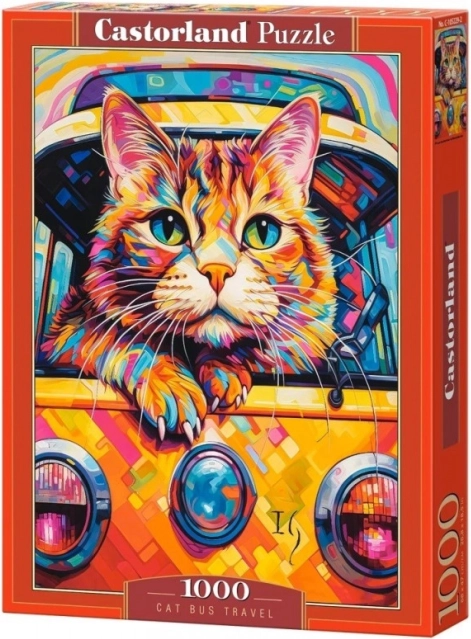 Sestavljanka 1000 koščkov Cat Bus Travel