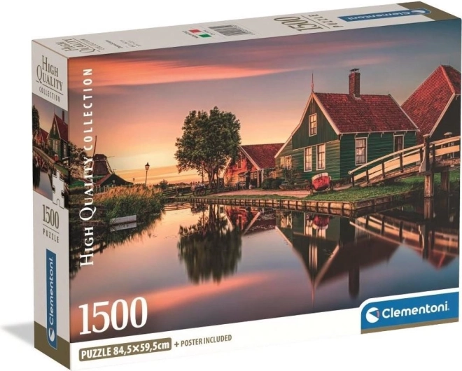 Sestavljanka Zgodovinska vas Zaanse Schans 1500 kosov
