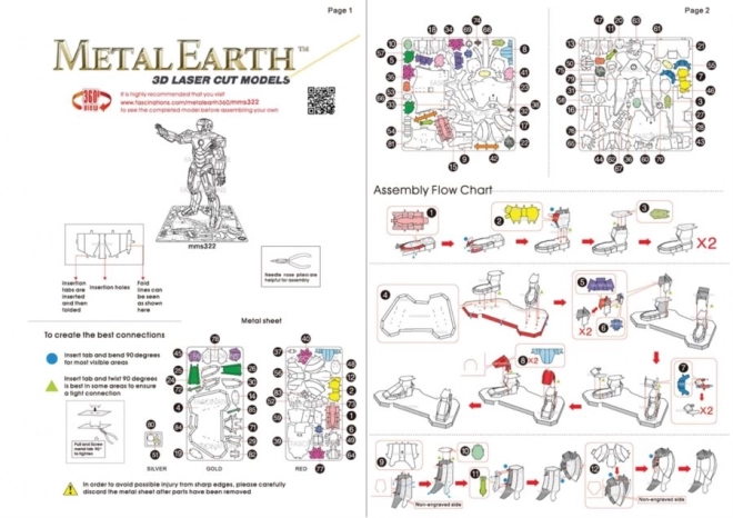 3D sestavljanka METAL EARTH Avengers: Iron Man
