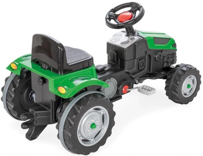 Zeleni pedalni traktor