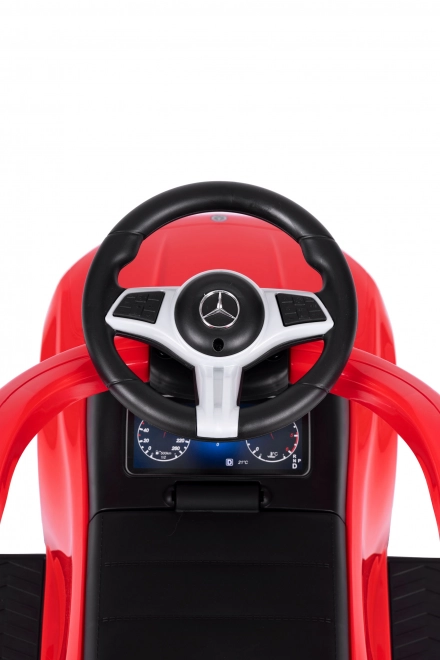 Mali avto Mercedes C RAZRED interaktivni vodnik z volanom – Rdeč
