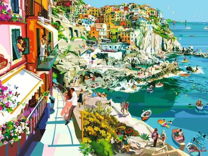 RAVENSBURGER sestavljanka Romantika v Cinque Terre – 1500 kosov