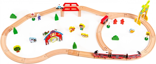 Lesena baterijska železnica - Kmetija Ecotoys