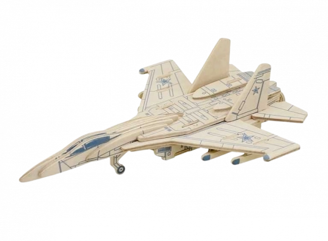 Lesena sestavljanka ruskega lovca SU27 RoboTime
