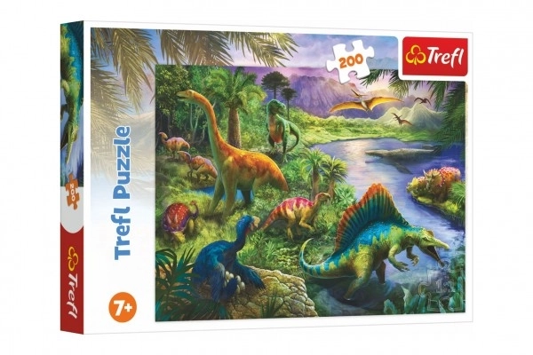 Sestavljanka Dinosavri 200 kosov 48x34cm v škatli 33x23x4cm