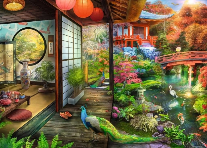 RAVENSBURGER sestavljanka japonski vrt 1000 kosov