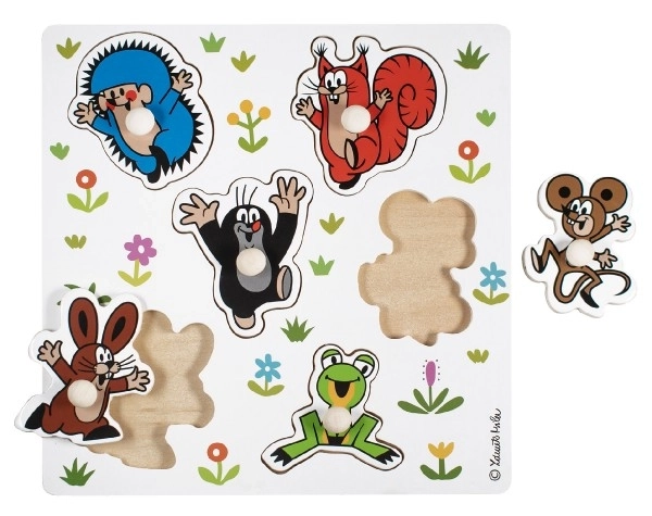 Detoa Lesena vstavljanka puzzle Krteček majhna