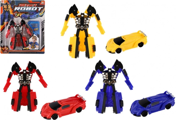 Transformer robot/avto plast 14 cm v treh barvah