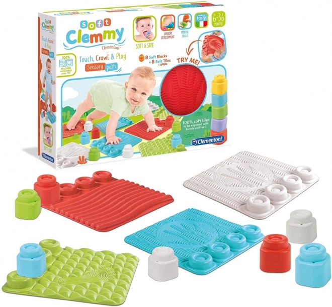 CLEMENTONI MEHKE CLEMMY Senzorične podloge s kockami