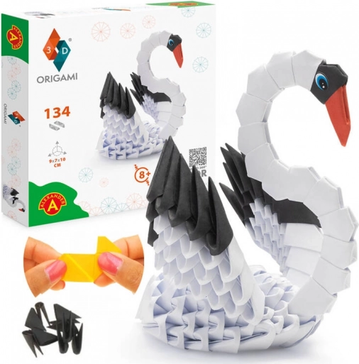 alexander ustvarjalni 3d origami – labod za otroke od 8 let