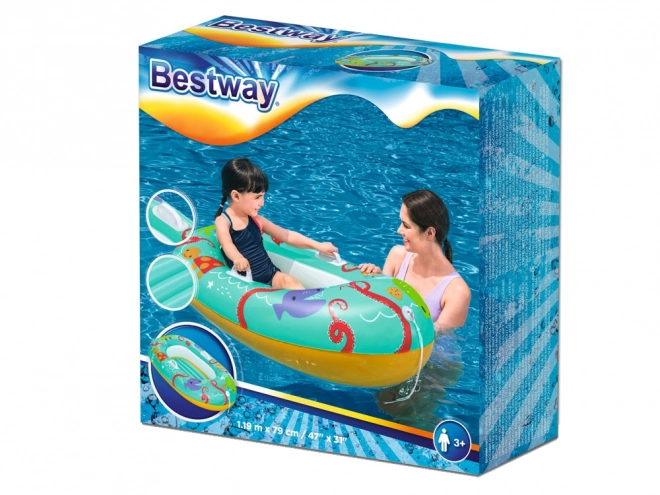 Otroški napihljiv čoln Bestway z morskimi živalmi