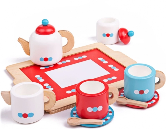 Leseni set za čaj s pikami BIGJIGS TOYS