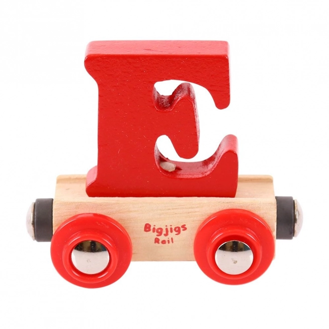 Leseni vlak Bigjigs Rail s črko E