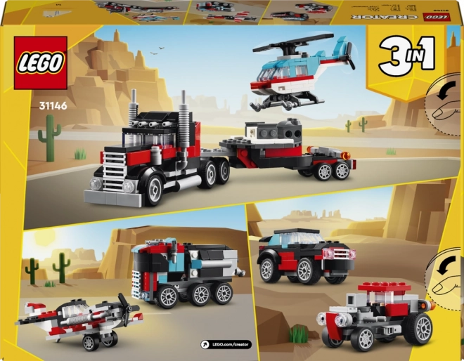 Lego Creator Vlečnik s Platformo in Helikopterjem