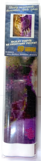 Norimpex Diamantno slikanje Volčji sen 30x40cm