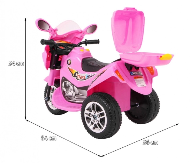 Tricikel BJX-088 električni motocikel + zvoki + luči – Roza