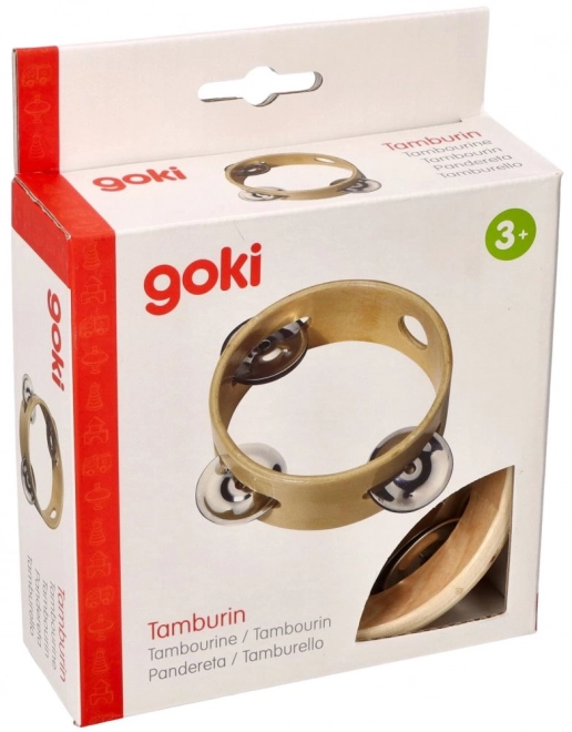 Tamburin Goki s 3 čineli brez membrane