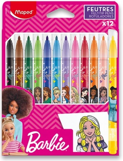 flomastri barbie 12 kosov MAPED