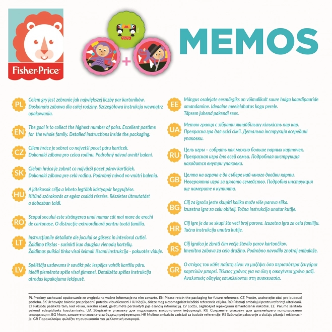 Pexeso Živali Fisher-Price