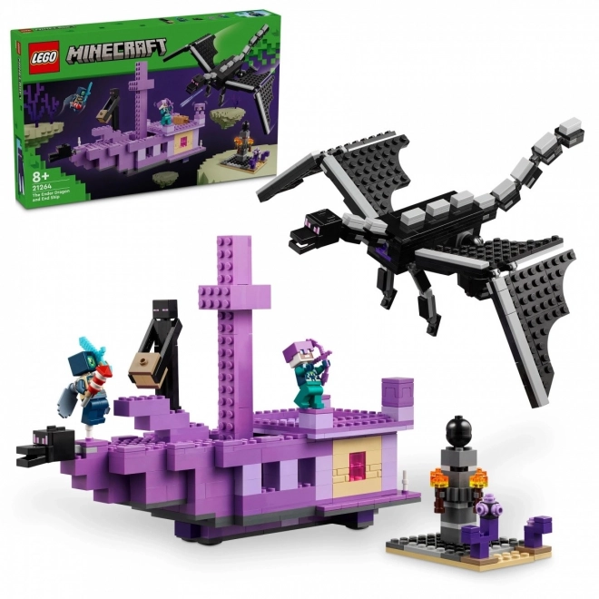 LEGO Minecraft 21264 Zmaj iz Ende in ladja iz Enda