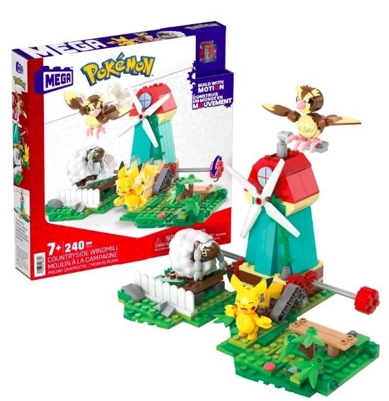 Pokemonov podeželski vetrni mlin gradbeni set
