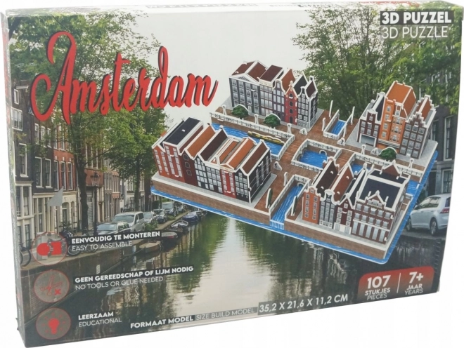 3D sestavljanka Amsterodamsko kanalno okrožje 107 kosov