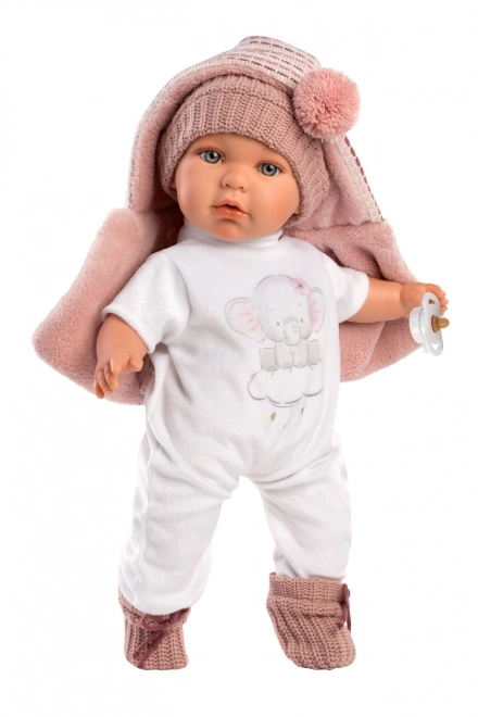 Llorens Baby Julia - realistična punčka z zvoki in mehkim tekstilnim telesom - 42 cm