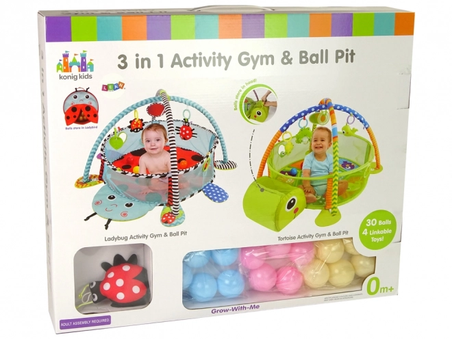 Izobraževalna podloga Turtle Playpen Balls za otroka