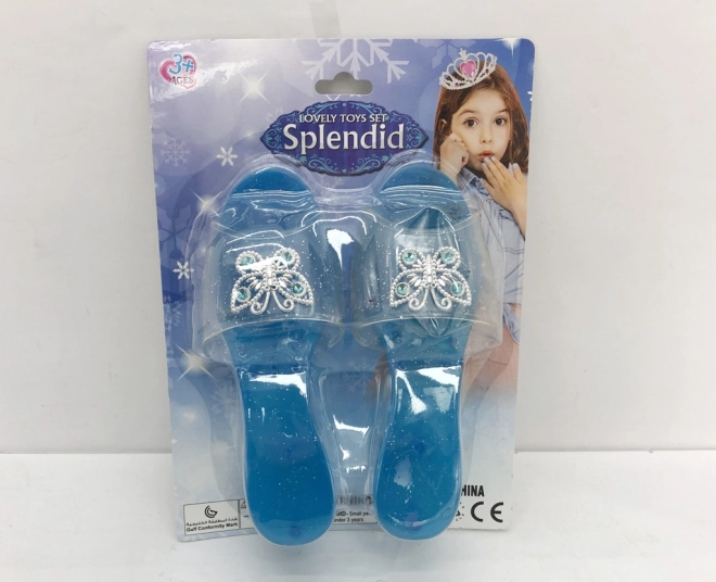Svetleči modri čeveljčki za princese