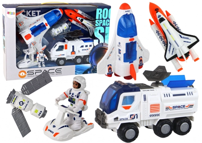 Vesoljska misija Raketa Vesoljske ladje Vesoljska vozila Set 7 elementov
